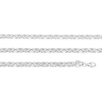 Königskette 5mm 925 Silber massiv - Länge Wählbar - Collier Halskette oder Armband (60) - 3