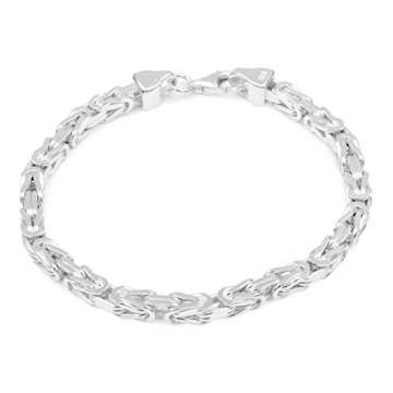 Königskette 5mm 925 Silber massiv - Länge Wählbar - Collier Halskette oder Armband (60) - 4