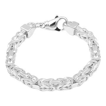 Königskette 7mm 925 Silber massiv - Länge Wählbar - Collier Halskette oder Armband (50) - 2