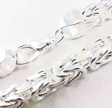 Königskette 925 Silber 8 mm 75 cm Silberkette Halskette Damen Herren Anhängerkette Schmuck ab Fabrik tendenze Italy D-BZ8-75v - 2