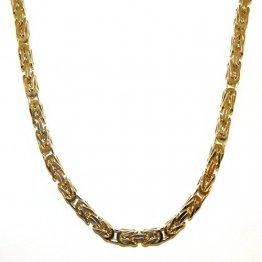 Königskette Gold Doublé 7 mm 70 cm Halskette Goldkette Herren-Kette Damen Geschenk Schmuck ab Fabrik Italien tendenze BZGYs7-70v - 1