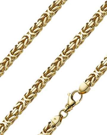 Königskette massiv 14 Karat 585 Gelbgold 70cm lang und 7,0mm breit - 1