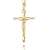 Kreuz-Anhänger Goldkreuz Jesus Christus mit INRI-Gravur für Damen, Herren und Kinder als Kettenanhänger 585 Gold 14 Karat mit Panzer-Kette vergoldet + Schmuck-Etui - 3