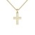 Kreuz Kette Gold 333 mit Zirkonia +GRATIS Etui+ Kinder Echt-Gold Kreuzkette Stein wie Diamant Kreuz-Anhänger Goldkette Kommunion Konfirmation Taufkette Mädchen Jungen Goldanhänger Gelbgold FF426 - 1