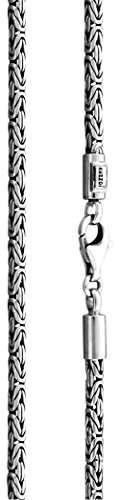 Kuzzoi Massive 925 Sterling Silber Königskette Herren Halskette, Dicke 4mm, Länge 60 cm, mit Schmuckbox - 345052-060 - 3