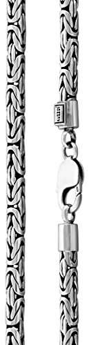 Kuzzoi Massive 925 Sterling Silber Königskette Herren Halskette, Dicke 5mm, Länge 50 cm, mit Schmuckbox - 345053-050 - 5