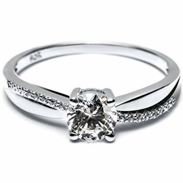 Lars Benz Damen-Ring Verlobungsring Silber 925 Swarovski Zirkonia 1,4 Karat 52-mm - 5