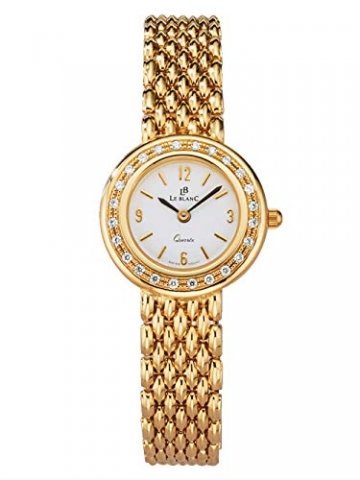 Le Blanc Damen Analog Uhr in 585 Gold (14 Karat) mit Armband in Gelb aus 585 Gelbgold - 1