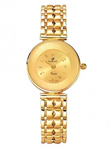 Le Blanc Damen Analog Uhr in 585 Gold (14 Karat) mit Armband in Gelb aus 585 Gelbgold - 1