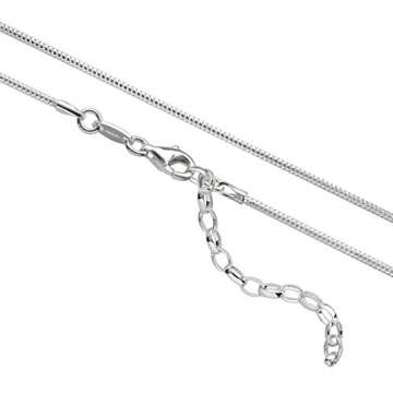 LillyMarie Damen Silberkette Silber 925 Kreuz-Anhänger Längen-verstellbar Hochwertiges Etui aus Holz Frauen Geschenk - 3