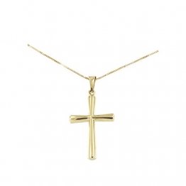 Lucchetta Damen - 585 Gold Halskette mit Kreuz - 1