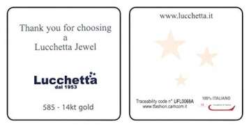 Lucchetta Damen-Halskette Gelbgold 585 Anhänger vierblättrige Kleeblatt Marienkäfer Glücksbringer - 42cm - 4