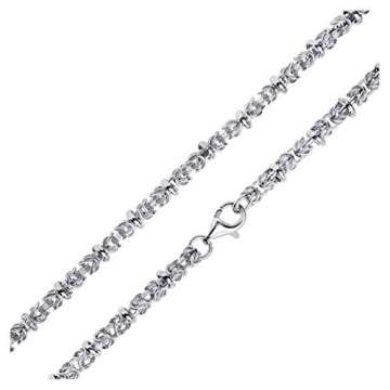 MATERIA Damen Halskette 60cm Königskette Silber 925-5mm Silberkette Kette Collier rhodiniert in Etui K77-60 cm - 2