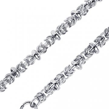 MATERIA Damen Halskette 60cm Königskette Silber 925-5mm Silberkette Kette Collier rhodiniert in Etui K77-60 cm - 1