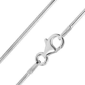 MATERIA Damen Schlangenkette Silber 925 rhodiniert 1,7mm Damen Halskette Silber 40-60cm #K23, Größe:45cm - 3