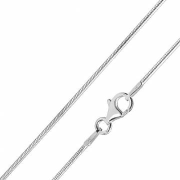 MATERIA Damen Schlangenkette Silber 925 rhodiniert 1,7mm Damen Halskette Silber 40-60cm #K23, Größe:45cm - 1