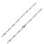 MATERIA Feine Singapurkette 925 Silber Kette Damen 45cm - 3mm Halskette Frauen flach diamantiert K95-45 cm - 1