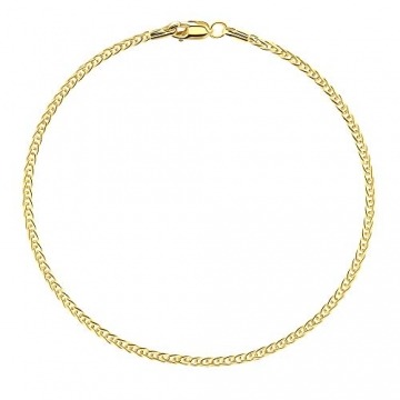 Miore Armband Damen Weizenkette Gelbgold 14 Karat / 585 Gold, Länge 19.5 cm Schmuck - 2