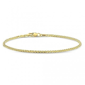 Miore Armband Damen Weizenkette Gelbgold 14 Karat / 585 Gold, Länge 19.5 cm Schmuck - 1