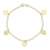 Miore Charm Armband Damen Panzerkette Weit mit Anhängern Herzen Gelbgold 14 Karat / 585 Gold, Länge 19 cm Schmuck - 2