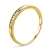 Miore Diamant Ring für Damen Ewigkeitsring aus 18 Karat/ 750 Gelbgold mit Diamanten Brillanten 0.10 Ct, Schmuck (52 (16.6)) - 3