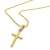 Miore Kette Damen Halskette mit Anhänger Kreuz aus Gelbgold 9 Karat / 375 Gold, Halsschmuck 45 cm - 2