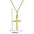 Miore Kette Damen Halskette mit Anhänger Kreuz aus Gelbgold 9 Karat / 375 Gold, Halsschmuck 45 cm - 4