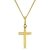 Miore Kette Damen Halskette mit Anhänger Kreuz aus Gelbgold 9 Karat / 375 Gold, Halsschmuck 45 cm - 1