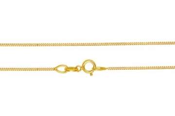 Miore Kette - Halskette Damen Kette mit Kreuz Gelbgold 9 Karat / 375 Gold Diamant Brilliant 45 cm - 2