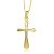 Miore Kette - Halskette Damen Kette mit Kreuz Gelbgold 9 Karat / 375 Gold Diamant Brilliant 45 cm - 1