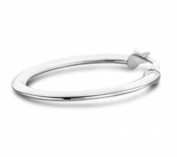 Miore Ohrringe Damen klassische Creolen aus Weißgold 18 Karat/ 750 Gold, ovale Ohrschmuck 19.5 X 28.5 mm - 2