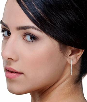 Miore Ohrringe Damen klassische Creolen aus Weißgold 18 Karat/ 750 Gold, ovale Ohrschmuck 19.5 X 28.5 mm - 5