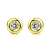 Miore Ohrringe Damen runde Ohrstecker mit Solitär Zirkonia Steine aus Gelbgold/Weißgold 9 Karat / 375 Gold, Ohrschmuck (Gelbgold) - 3