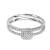 Miore Ring Damen Diamant Pavé Verlobungsring doppelreihig Weißgold 9 Karat / 375 Gold Diamanten Brillanten 0.24 Ct, Schmuck - 4