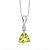 Miore Schmuck Damen 0.02 Ct Diamant Halskette mit Anhänger Edelstein Peridot und Solitär Brillant elegante Kette aus Weißgold 9 Karat / 375 Gold - 1