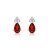 Miore Schmuck Damen 0.04 Ct Diamant Ohrringe mit Edelstein/Geburtsstein roter Rubin und Diamanten Brillanten Ohrstecker aus Weißgold 9 Karat / 375 Gold - 3