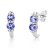 Miore Schmuck Damen 0.08 Ct Diamant Ohrstecker mit Edelstein Geburtssein Tansanit in blau Ohrringe aus Weißgold 9 Karat / 375 Gold - 1