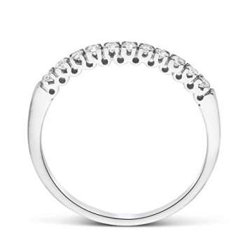 Miore Schmuck Damen 0.15 Ct Diamant Ewigkeitsring mit Diamanten Brillanten Ring aus Weißgold 18 Karat / 750 Gold - 3
