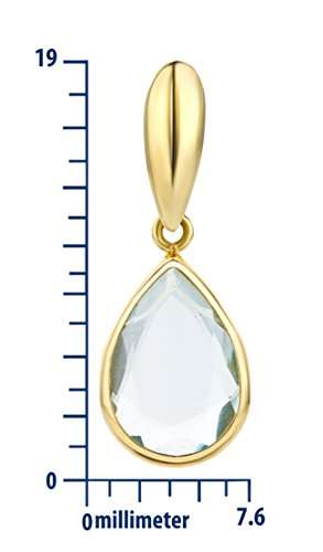 Miore Schmuck Damen Anhänger mit Edelstein Geburtsstein Amethyst Tropfenanhänger aus Gelbgold 14 karat / 585 Gold - 3