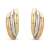 Miore Schmuck Damen Ohrstecker mit Rundungen Ohrringe aus Tricolor Gelbgold, Weißgold und Rotgold 14 Karat / 585 Gold - 3