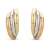 Miore Schmuck Damen Ohrstecker mit Rundungen Ohrringe aus Tricolor Gelbgold, Weißgold und Rotgold 14 Karat / 585 Gold - 3