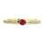 Miore Schmuck Damen Verlobungsring mit Edelstein/Geburtsstein Rubin in rot Ring aus Gelbgold 9 Karat/ 375 Gold - 3