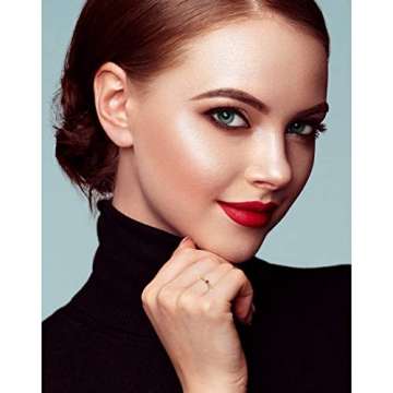 Miore Schmuck Damen Verlobungsring mit Edelstein/Geburtsstein Rubin in rot Ring aus Gelbgold 9 Karat/ 375 Gold - 4