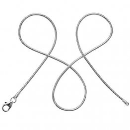modabilé Schlangenkette Damen Halskette 925er Sterling Silber (50cm I 1,2mm breit) I Silberkette Damen 925 ohne Anhänger I Zarte Silberne Kette für Frauen Lang mit Etui I Produziert in Deutschland - 1