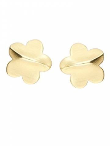 MyGold Blumen Ohrringe Ohrstecker Stecker Gelbgold 750 Gold (18 Karat) Massiv Gegossen Ø 7mm Blume Goldohrringe Goldstecker Fleur O-07840-G503 - 1