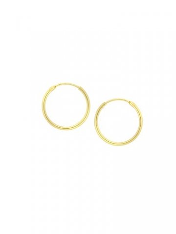 MyGold Damen Creolen Ohrringe Gelbgold 333 Gold (8 Karat) Ohne Steine Ø 13mm Glanz Goldohrringe Goldcreolen Damenohrringe Ohrschmuck Geschenk Für Frauen Sunset shiny C-04109-G301-13mm/1.3mm - 1