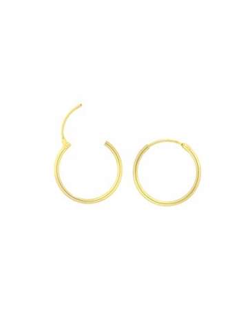 MyGold Damen Creolen Ohrringe Gelbgold 333 Gold (8 Karat) Ohne Steine Ø 13mm Glanz Goldohrringe Goldcreolen Damenohrringe Ohrschmuck Geschenk Für Frauen Sunset shiny C-04109-G301-13mm/1.3mm - 5