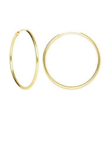 MyGold Damen Creolen Ohrringe Gelbgold 333 Gold (8 Karat) Ohne Steine Ø 30mm Hochglanz Goldohrringe Goldcreolen Damenohrringe Ohrschmuck Geschenk Für Frauen Paloma Blanca C-04112-G301-30mm/1.5mm - 2