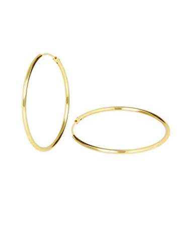 MyGold Damen Creolen Ohrringe Gelbgold 333 Gold (8 Karat) Ohne Steine Ø 30mm Hochglanz Goldohrringe Goldcreolen Damenohrringe Ohrschmuck Geschenk Für Frauen Paloma Blanca C-04112-G301-30mm/1.5mm - 3