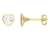 MyGold Herz Ohrringe Ohrstecker Stecker Gelbgold 750 Gold (18 Karat) Mit Zirkonia Herzform 8mm x 8mm Goldohrringe Herzohrringe Constance O-00451-G501-CZC-whi - 2